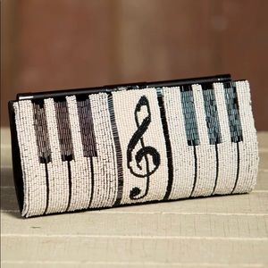 Mary Frances Designer Clutch Handbag - Keyboard 🎼